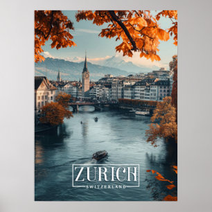 Zurich, Switzerland: A Vintage Travel Poster