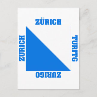 Zurich Switzerland Canton Flag Postcard