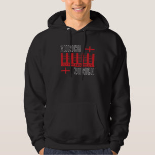 Zurich Switzerland Modern Typography Travel Design Hoodie