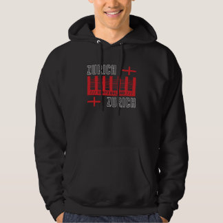 Zurich Switzerland Modern Typography Travel Design Hoodie