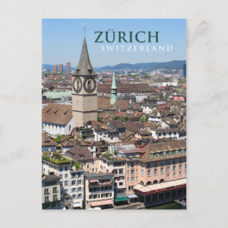 zurich switzerland postcard