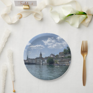 Zurich Switzerland Scenic Paper Plates