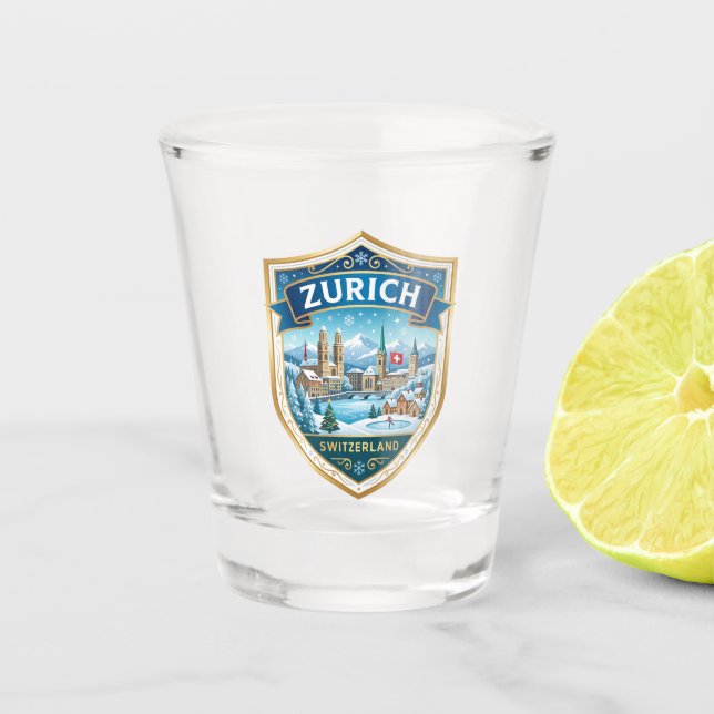 Zurich Switzerland Shot Glass (Front)