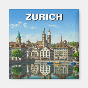 Zurich Switzerland Travel Magnet