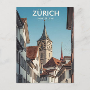 Zurich Switzerland Travel Postcard