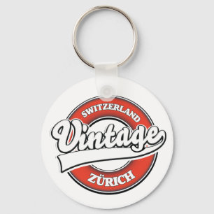Zürich Switzerland vintage style logo Key Ring