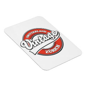 Zürich Switzerland vintage style logo Magnet