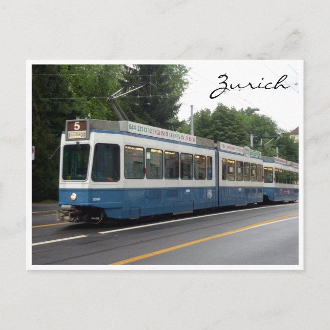 zürich tram postcard (Front)