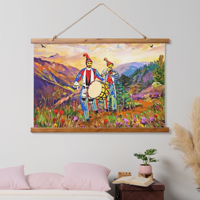 Zurna Dawola Wood Topped Wall Tapestry (Bedroom)