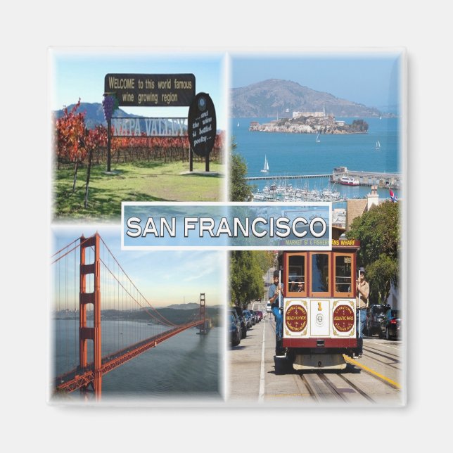 zUS0028 SAN FRANCISCO, Mosaic, California, Fridge Magnet (Front)