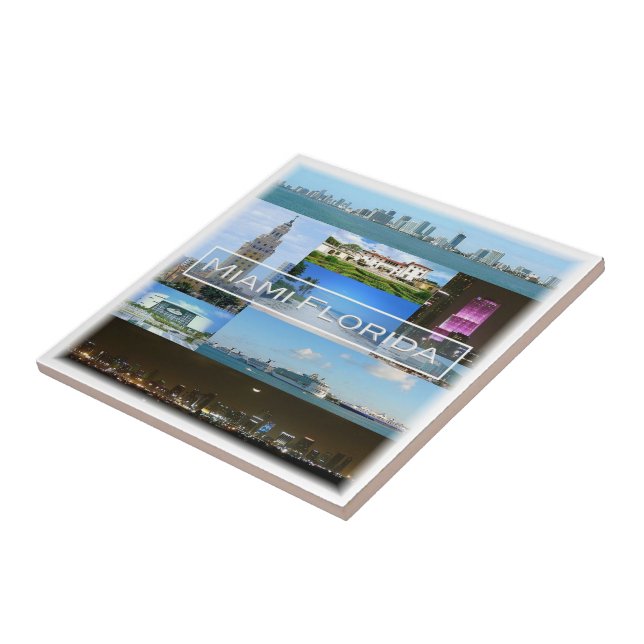 zUS040 MIAMI, FLORIDA, Mosaic, America, Tile (Side)