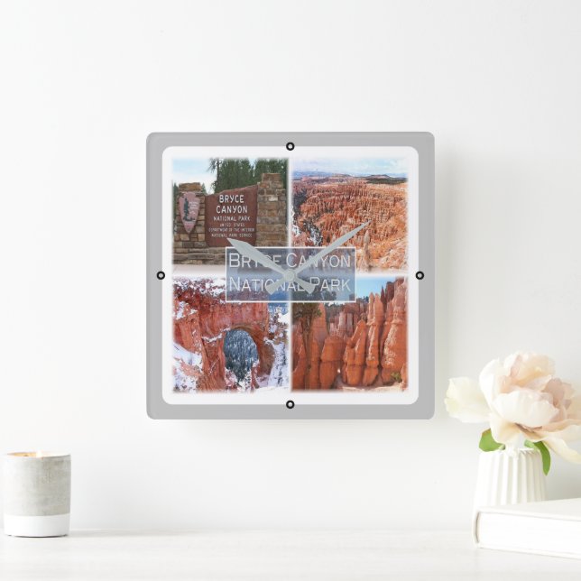 zUS042 BRYCE CANYON N.P. Utah, America, Square Wall Clock (Home)