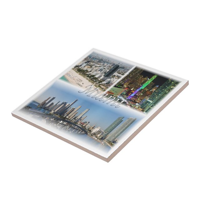 zUS053  MIAMI mosaic , Florida, America, Tile (Side)