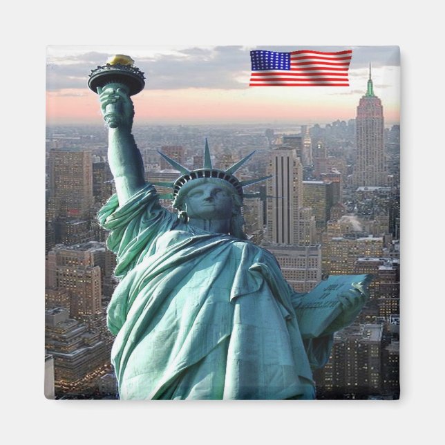 zUS097 NEW YORK CITY,  Statue of Liberty, Fridge Magnet (Front)