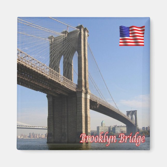 zUS112 BROOKLYN Bridge, New York City, Fridge Magnet (Front)