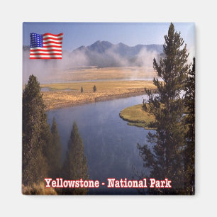 zUS122 YELLOWSTONE National Park, America, Fridge Magnet