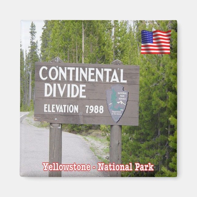 ZUS125 YELLOWSTONE N.P. Continental Divide, Fridge Magnet (Front)