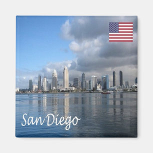 zUS203 SAN DIEGO, Skyline, California, Fridge Magnet