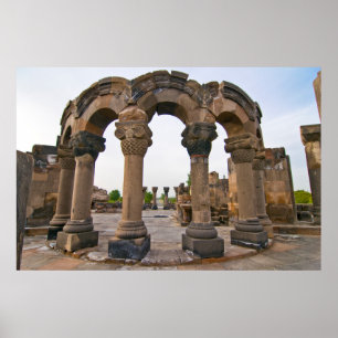 Zvartnots Cathedral Ruins Poster
