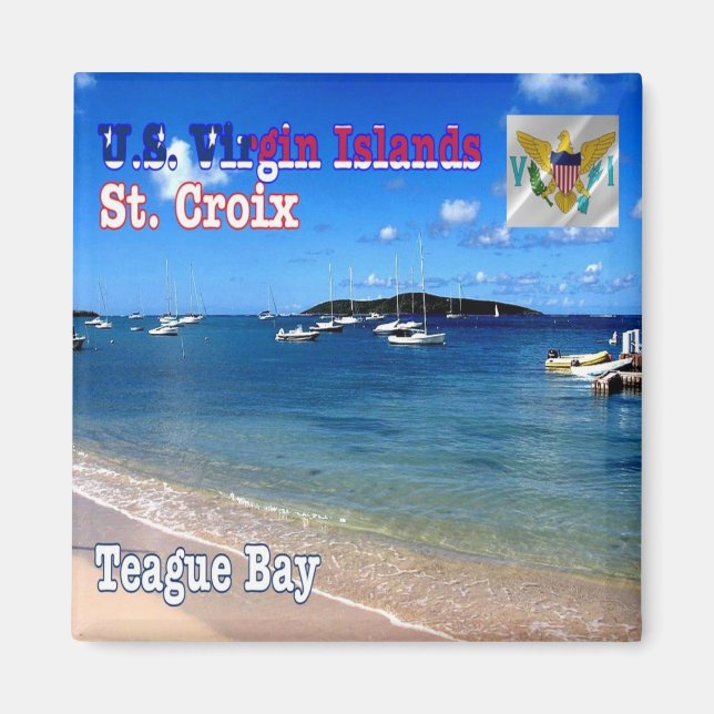 zVI008 SAINT CROIX, Teague Bay, Virgin Islands, Magnet (Front)