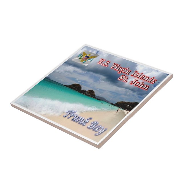 zVI010 ST. JOHN, Trunk Bay, Virgin Islands, Tile (Side)