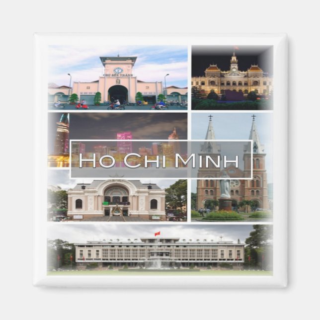 zVN004 HO CHI MINH, Mosaic, Vietnam, Asia, Fridge Magnet (Front)