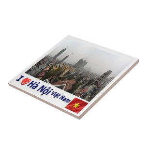 zVN008 HANOI I Love, Vietnam, Skyline, Tile