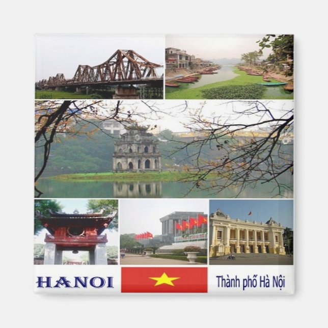 zVN009 HANOI, Mosaic, Vietnam, Asia, Fridge Magnet (Front)