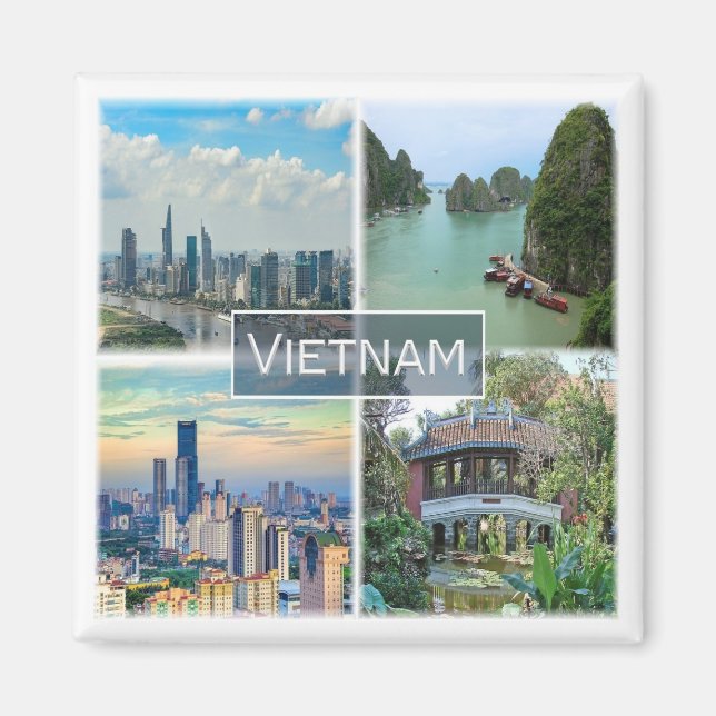 zVN012 VIETNAM, Mosaic, Asia, Fridge Magnet (Front)
