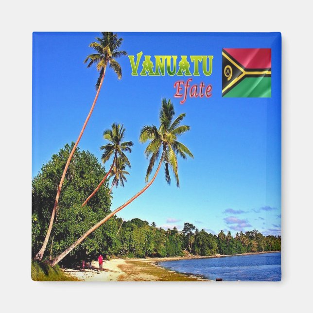 zVU007 EFATE,ERAKOR Beach, Vanuatu, Oceania,Fridge Magnet (Front)