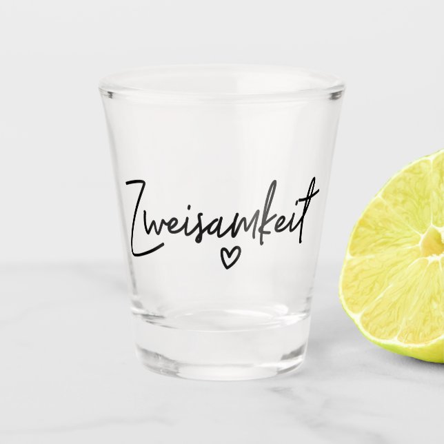 Zweisamkeit, German Word, Togetherness, Germany Shot Glass (Front)