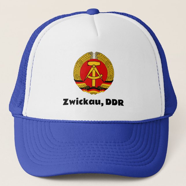 Zwickau, Germany - Retro East German (DDR, GDR)  Trucker Hat (Front)