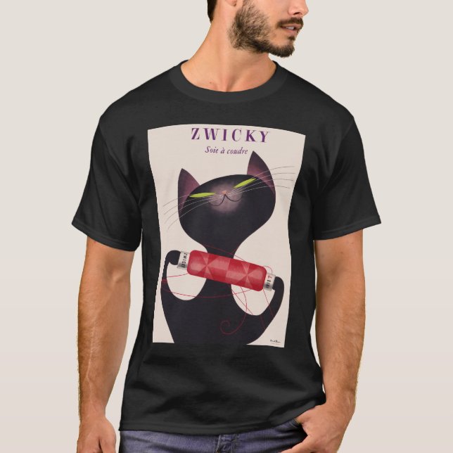 Zwicky Cat Poster by Donald Brun T-Shirt (Front)