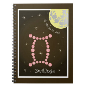 Zwillinge 21. Mai bis 21. Juni Notizheft Spiral Notebook