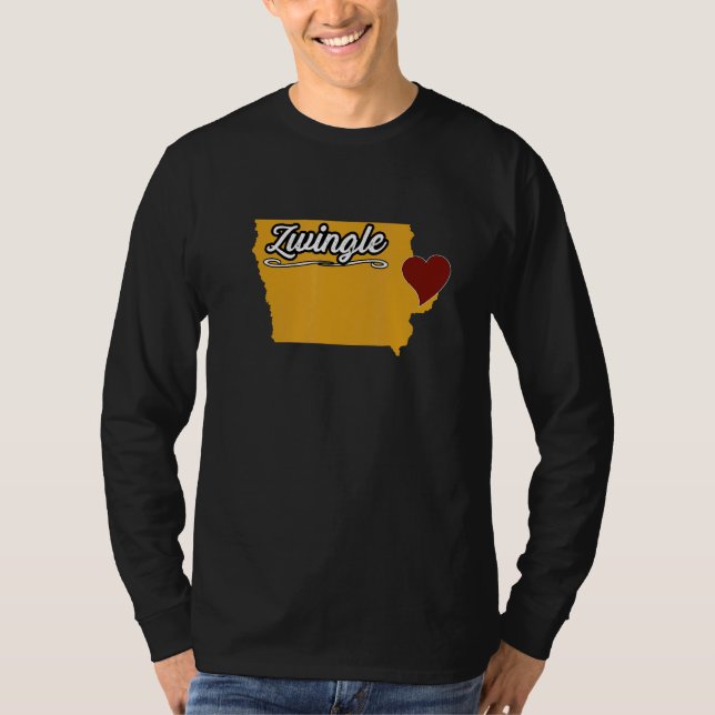 ZWINGLE IOWA IA USA  Cute Souvenir Merch  US City  T-Shirt (Front)