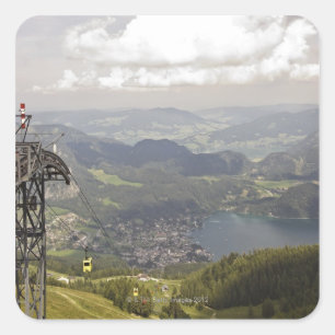 zwoelferhorn, wolfgangsee, salzburg,salzburger square sticker