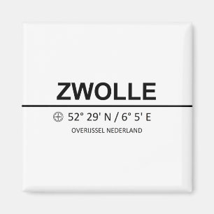 Zwolle Coordinates — Zwolle Coordinates Magnet