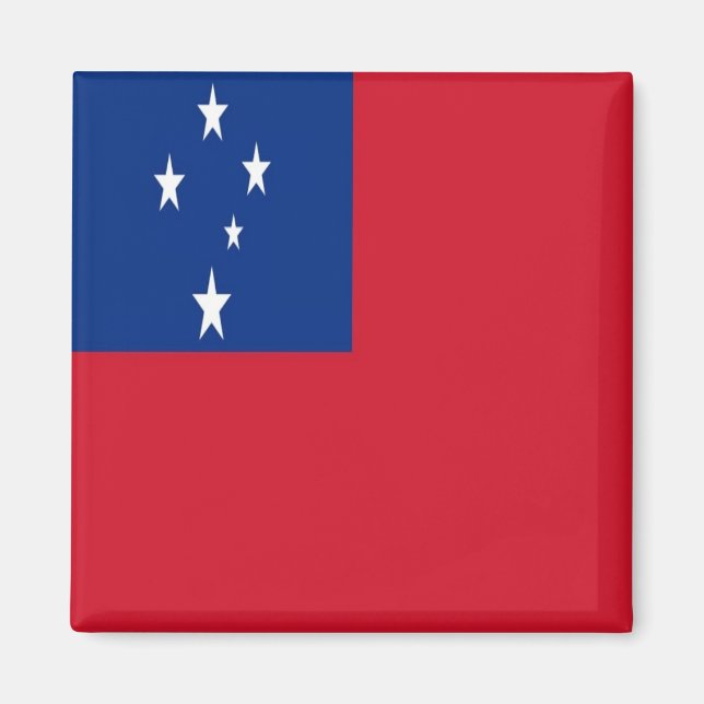 zWS001 SAMOA FLAG, Oceania, Fridge Magnet (Front)