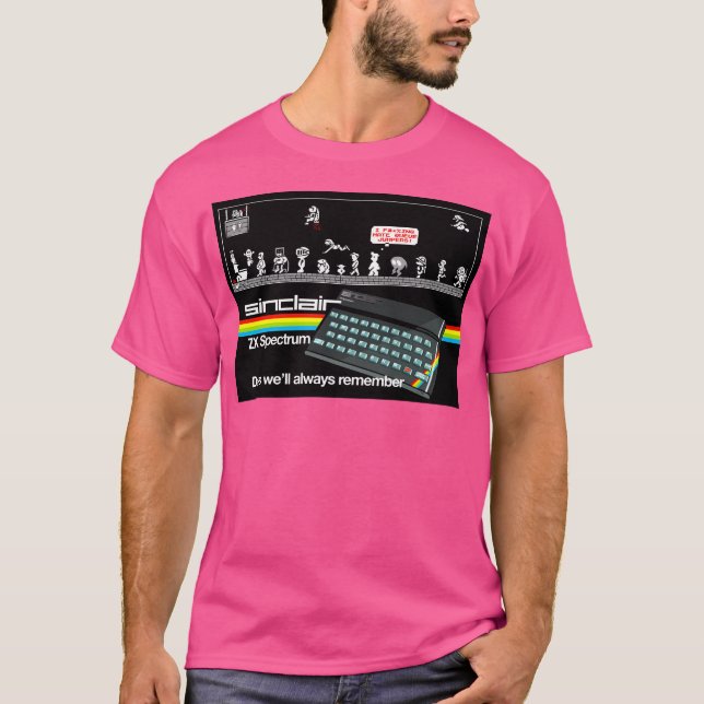 Zx Spectrum Queue Jumpers T-Shirt (Front)