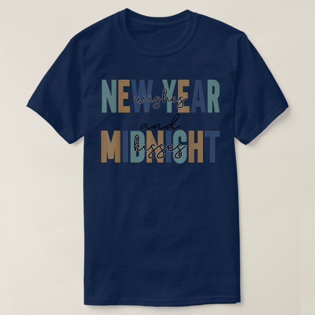 ZXA4 New Year Wishes Midnight Kisses Family Matchi T-Shirt (Design Front)