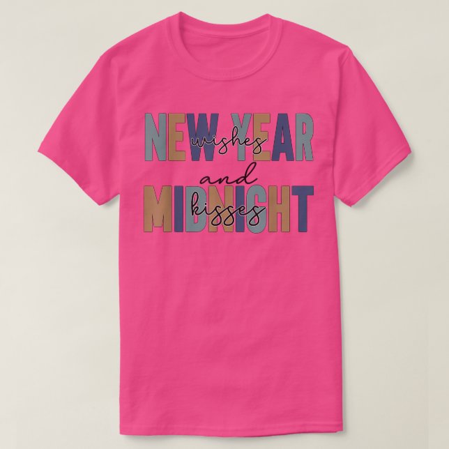 ZXA4 New Year Wishes Midnight Kisses Family Matchi T-Shirt (Design Front)