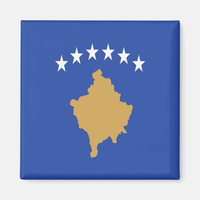 zXK001 KOSOVAR FLAG KOSOVO, Europe, Fridge Magnet (Front)