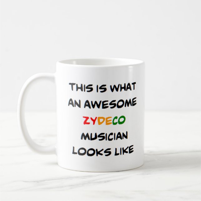zydeco musician, awesome coffee mug (Left)