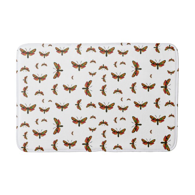 Zygaena carniolica - The Crepuscular Burnet Moth Bath Mat (Front)