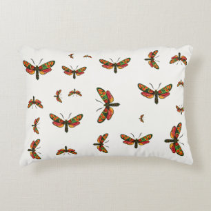 Zygaena carniolica - The Crepuscular Burnet Moth Decorative Cushion