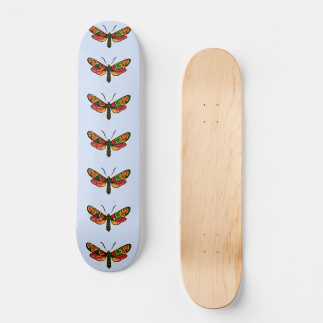 Zygaena carniolica - The Crepuscular Burnet Moth Skateboard (Front)