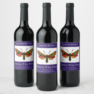 Zygaena carniolica - The Crepuscular Burnet Moth Wine Label