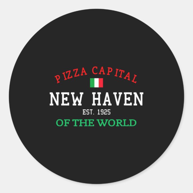 Zza Catal Of The World New Haven Connecticut  Classic Round Sticker (Front)