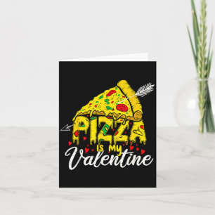 Zza Is My Valentine Day Hearts Eat Food Boys  Card