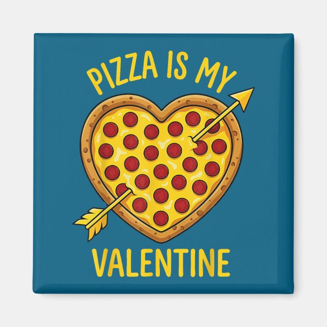 Zza Is My Valentine Funny Valentines Day Boys Girl Magnet (Front)